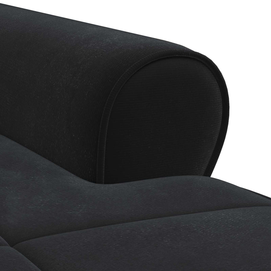 Chaise Lounge met kussen Zwart 91 x 157 x 91 cm Fluweel