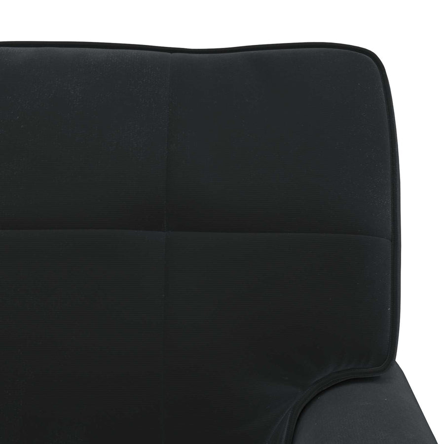 Chaise Lounge met kussen Zwart 91 x 157 x 91 cm Fluweel