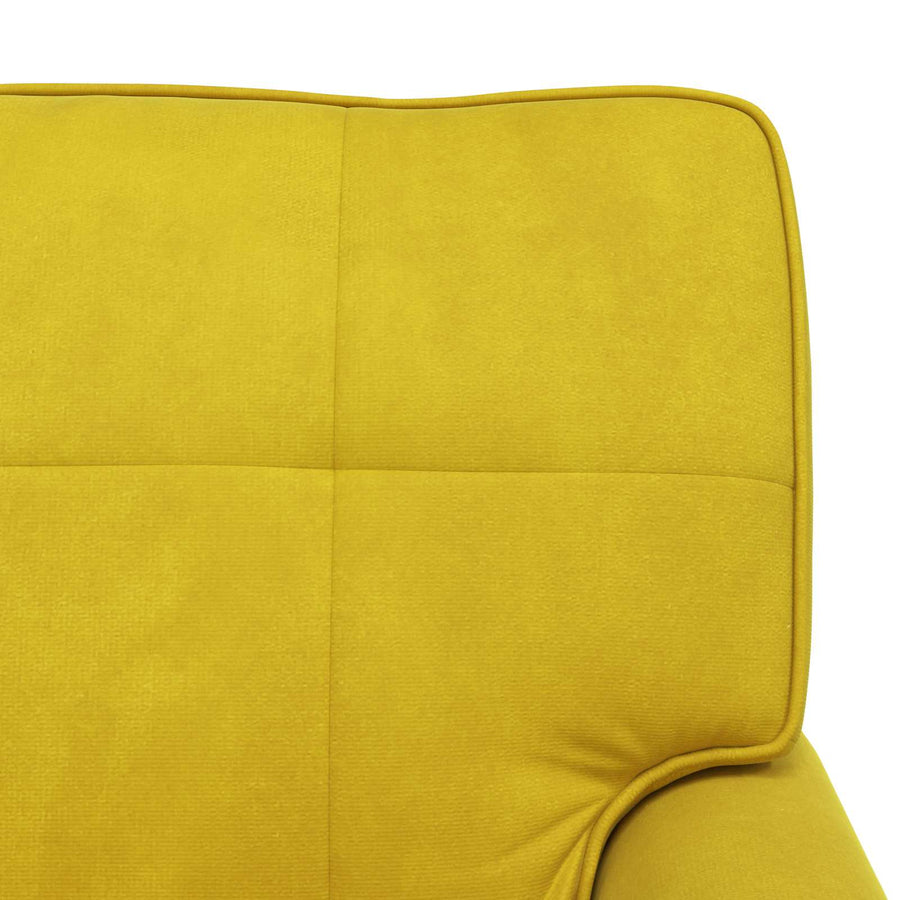 Chaise Lounge met kussen Geel 91 x 157 x 91 cm Fluweel