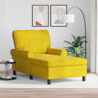 Chaise lounge geel 91x157x91 cm fluweel