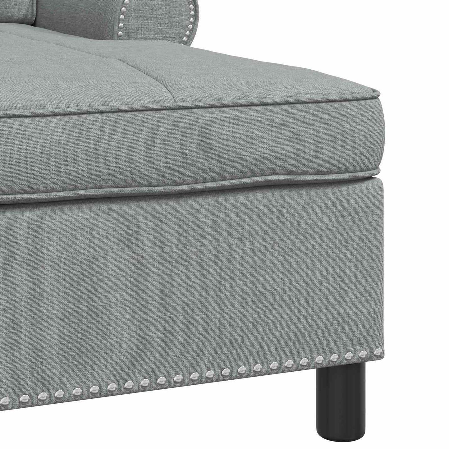 Chaise Lounge met kussen Lichtgrijs 91 x 157 x 91 cm Stof