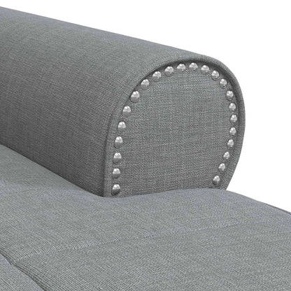 Chaise Lounge met kussen Lichtgrijs 91 x 157 x 91 cm Stof