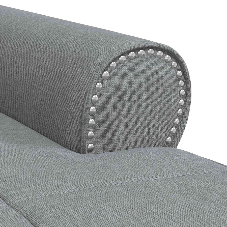 Chaise Lounge met kussen Lichtgrijs 91 x 157 x 91 cm Stof