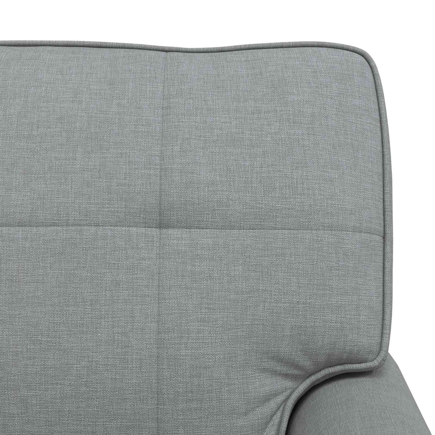 Chaise Lounge met kussen Lichtgrijs 91 x 157 x 91 cm Stof