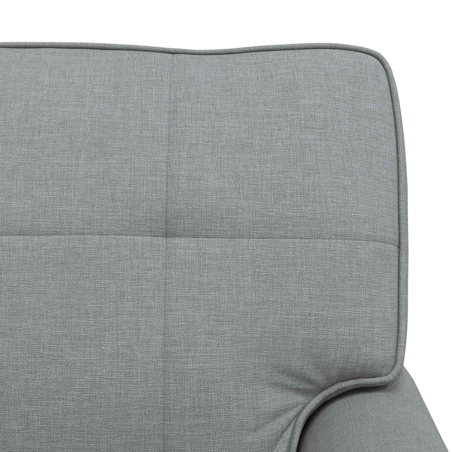 Chaise Lounge met kussen Lichtgrijs 91 x 157 x 91 cm Stof