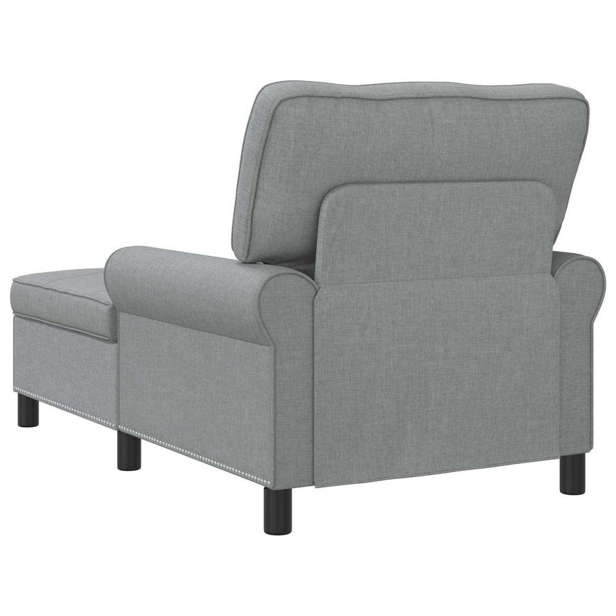 Chaise Lounge met kussen Lichtgrijs 91 x 157 x 91 cm Stof