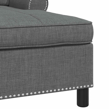Chaise Lounge met kussen Donkergrijs 91 x 157 x 91 cm Stof