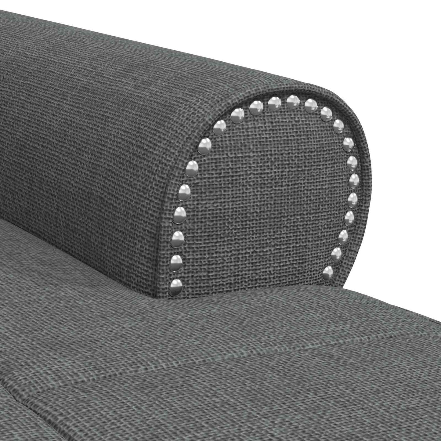 Chaise Lounge met kussen Donkergrijs 91 x 157 x 91 cm Stof