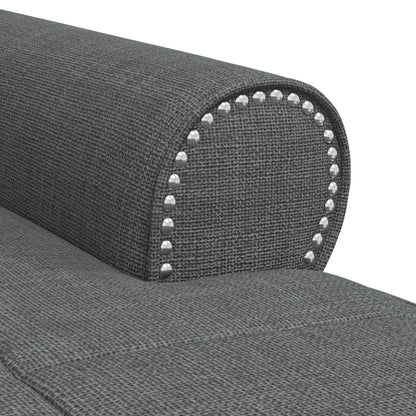 Chaise Lounge met kussen Donkergrijs 91 x 157 x 91 cm Stof