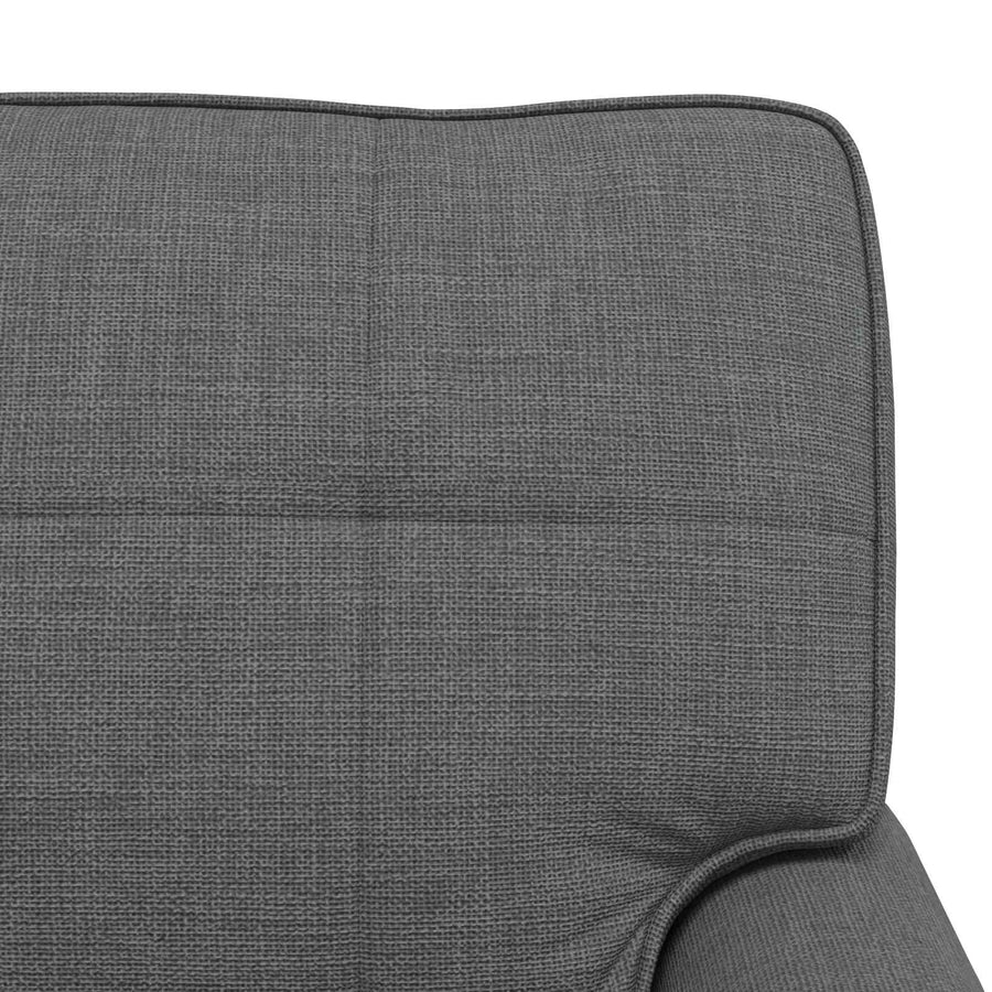 Chaise Lounge met kussen Donkergrijs 91 x 157 x 91 cm Stof