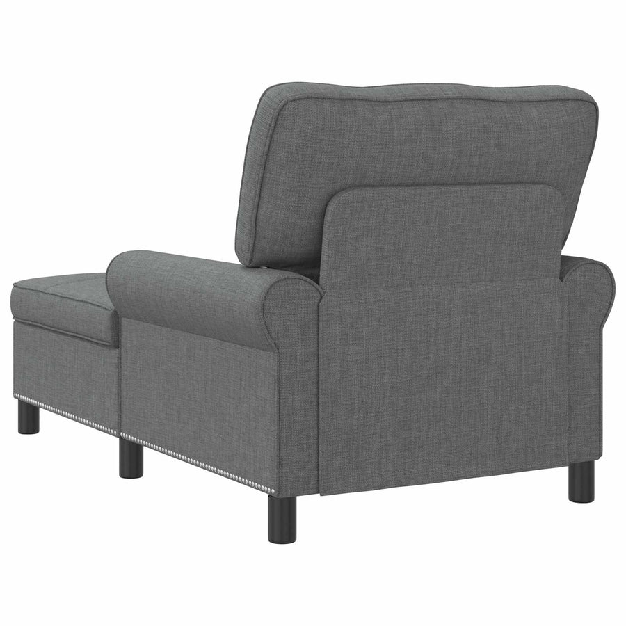 Chaise Lounge met kussen Donkergrijs 91 x 157 x 91 cm Stof