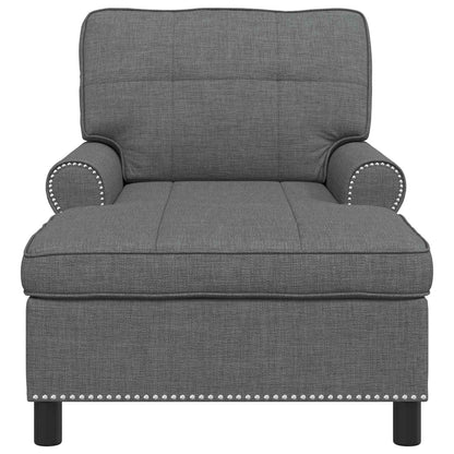 Chaise Lounge met kussen Donkergrijs 91 x 157 x 91 cm Stof