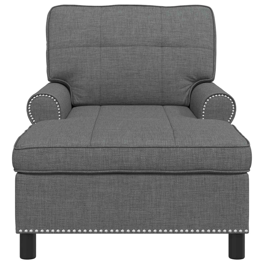 Chaise Lounge met kussen Donkergrijs 91 x 157 x 91 cm Stof