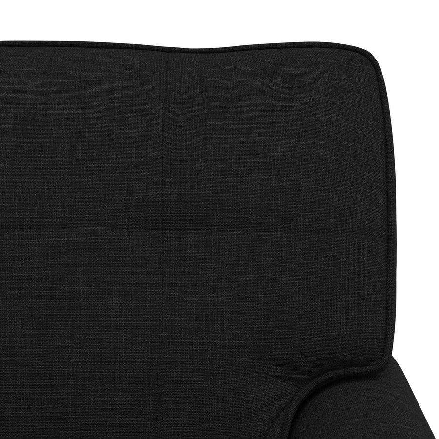 Chaise Lounge met kussen Zwart 91 x 157 x 91 cm Stof