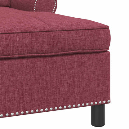 Chaise Lounge met kussen Wijnrood 91 x 157 x 91 cm Stof