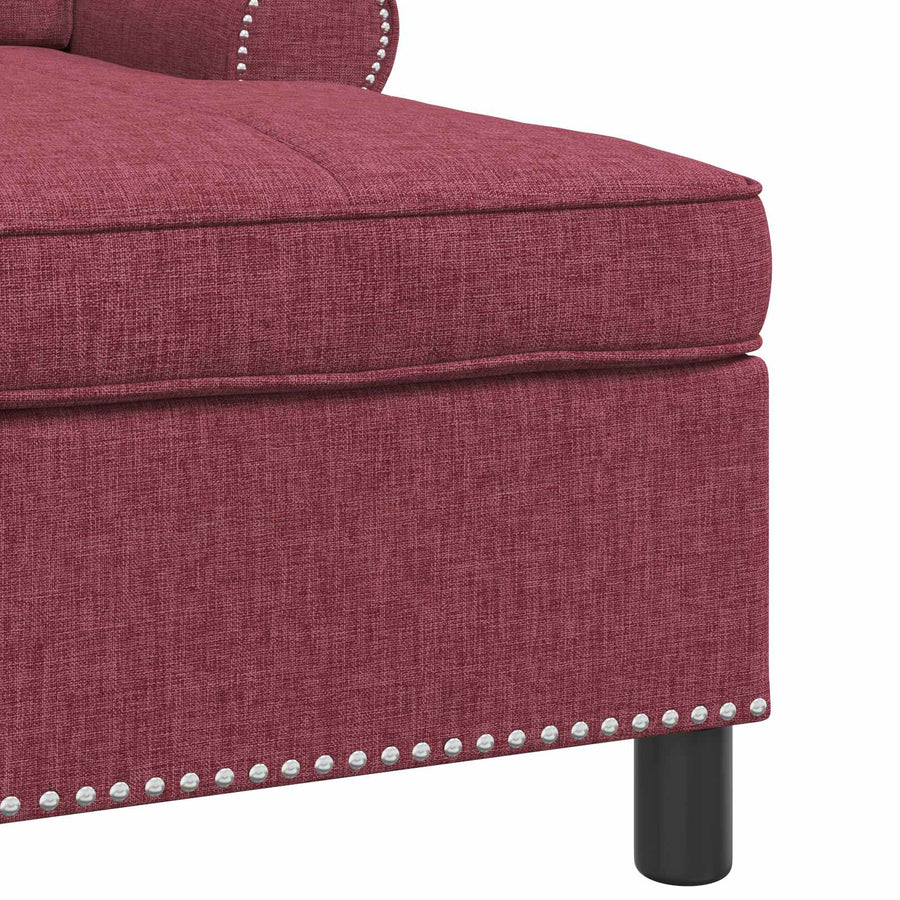 Chaise Lounge met kussen Wijnrood 91 x 157 x 91 cm Stof