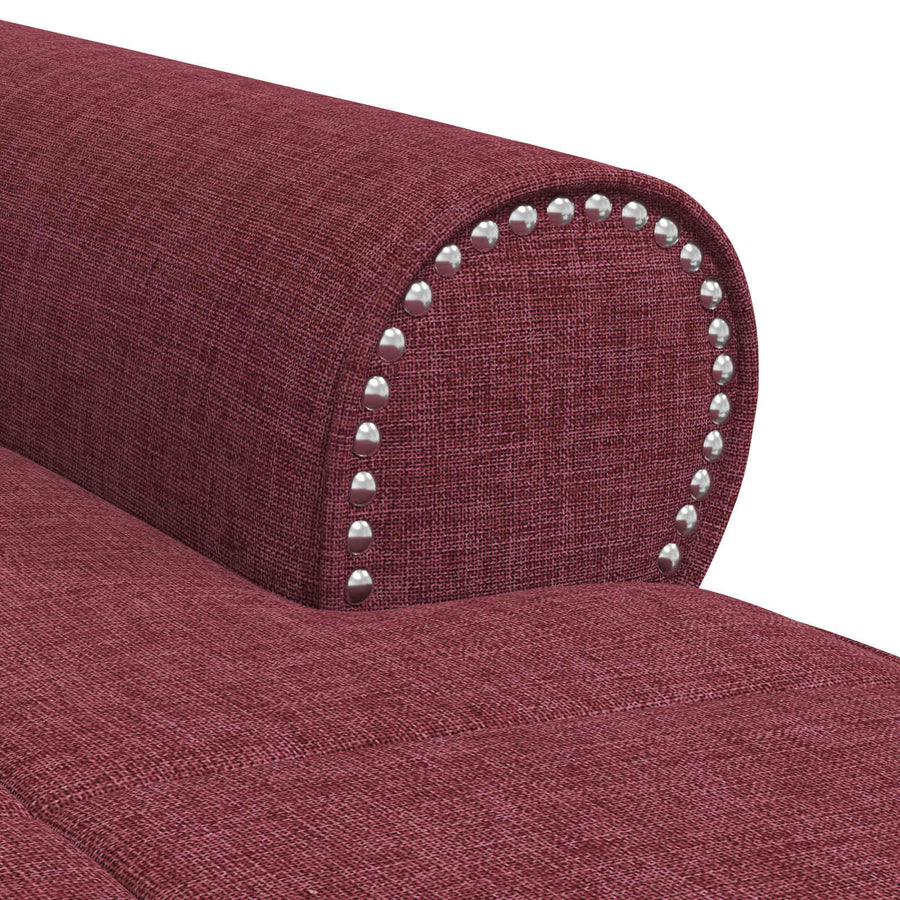 Chaise Lounge met kussen Wijnrood 91 x 157 x 91 cm Stof