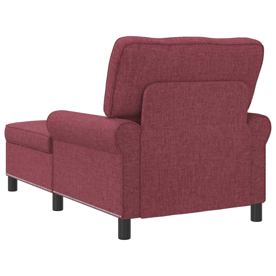 Chaise Lounge met kussen Wijnrood 91 x 157 x 91 cm Stof