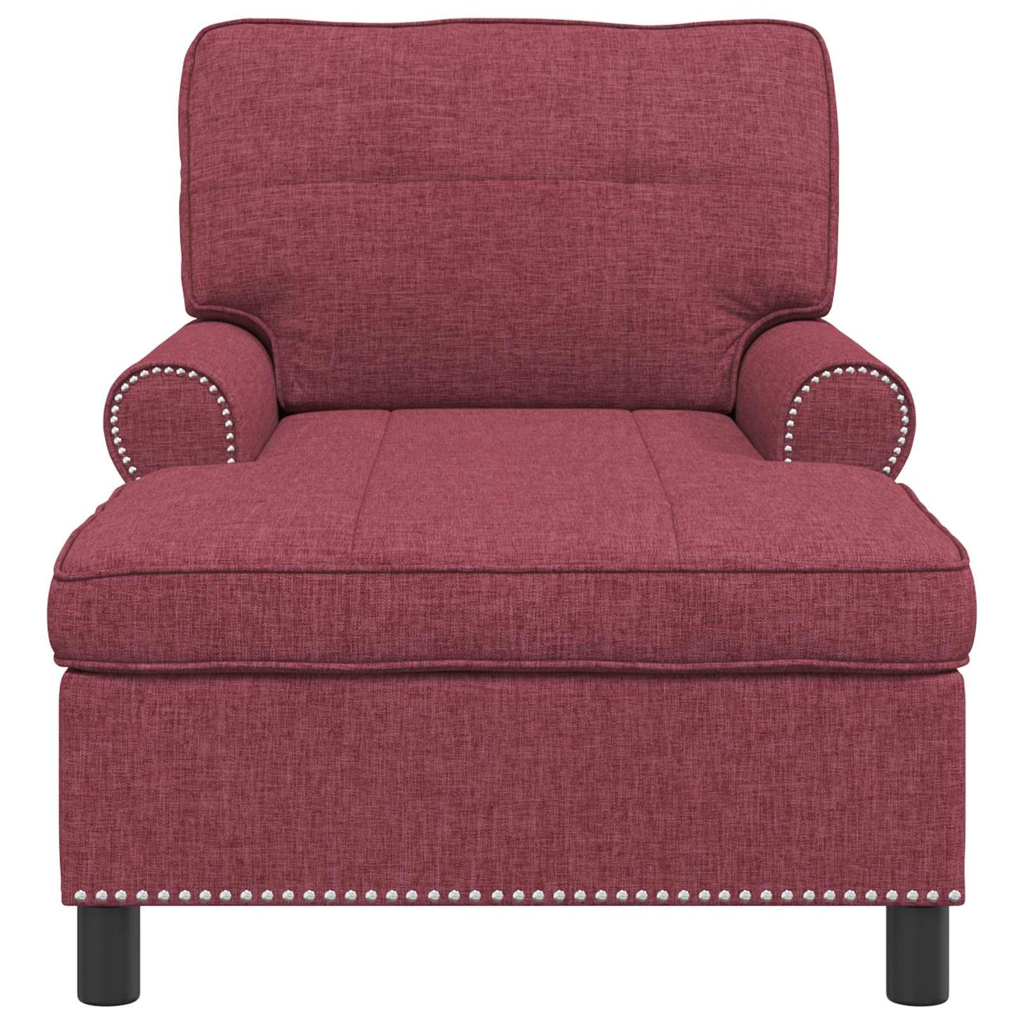 Chaise Lounge met kussen Wijnrood 91 x 157 x 91 cm Stof