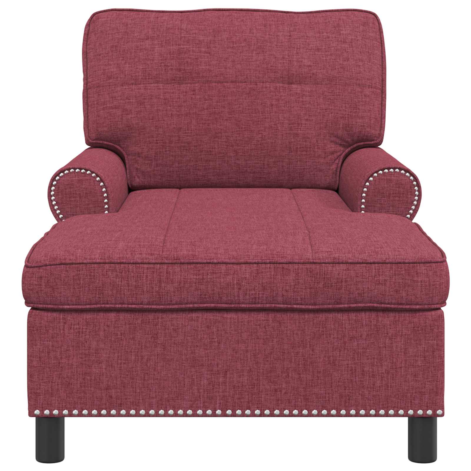 Chaise Lounge met kussen Wijnrood 91 x 157 x 91 cm Stof