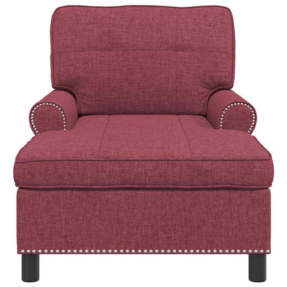 Chaise Lounge met kussen Wijnrood 91 x 157 x 91 cm Stof