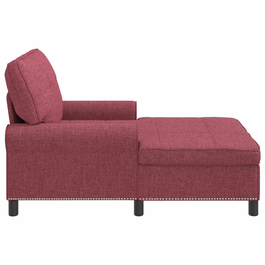 Chaise Lounge met kussen Wijnrood 91 x 157 x 91 cm Stof