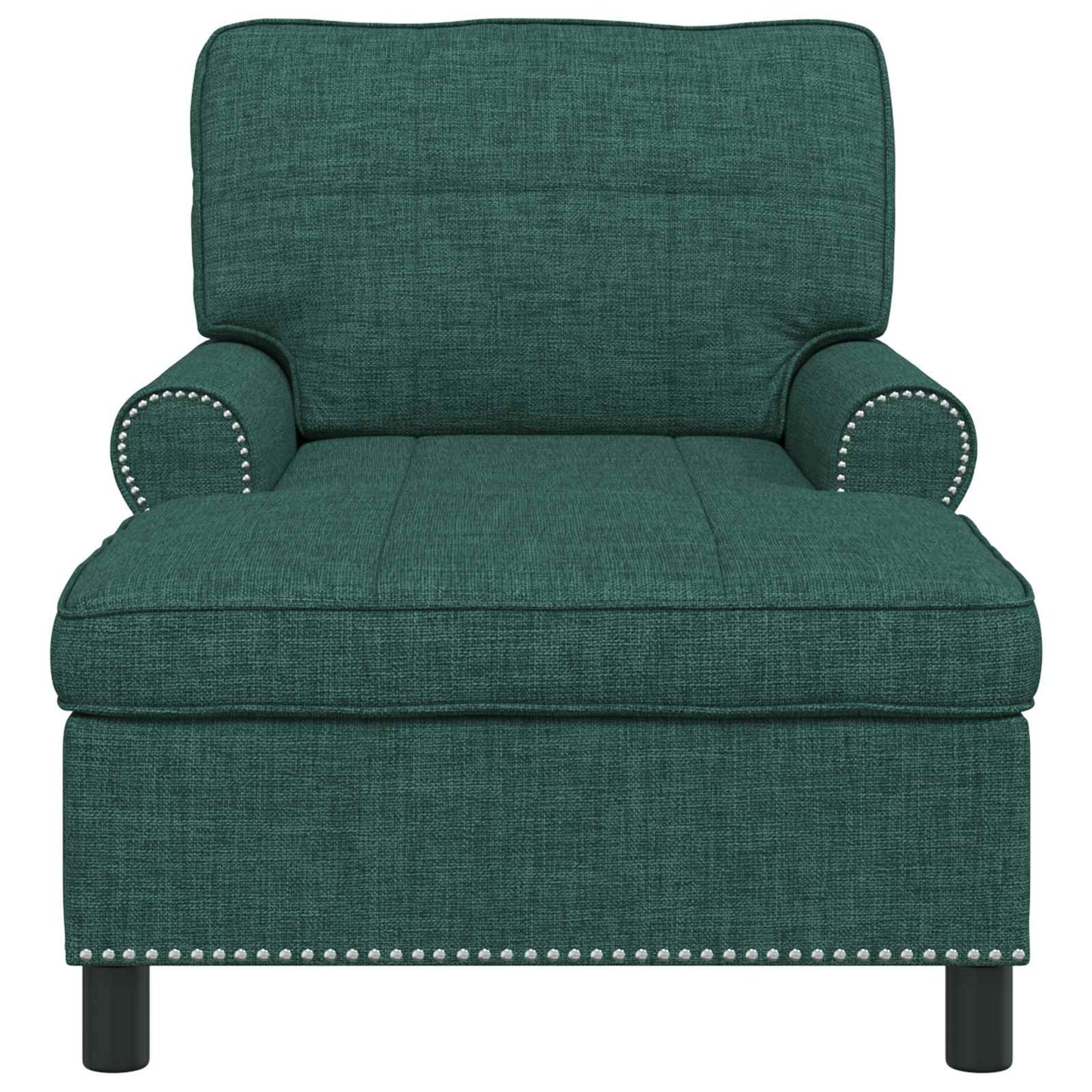Chaise Lounge met kussen Donkergroen 91 x 157 x 91 cm Stof