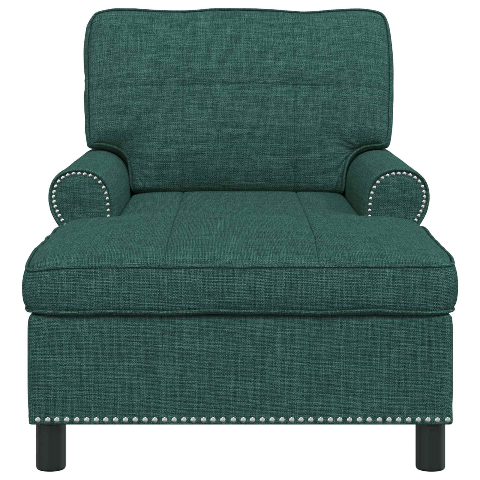 Chaise Lounge met kussen Donkergroen 91 x 157 x 91 cm Stof