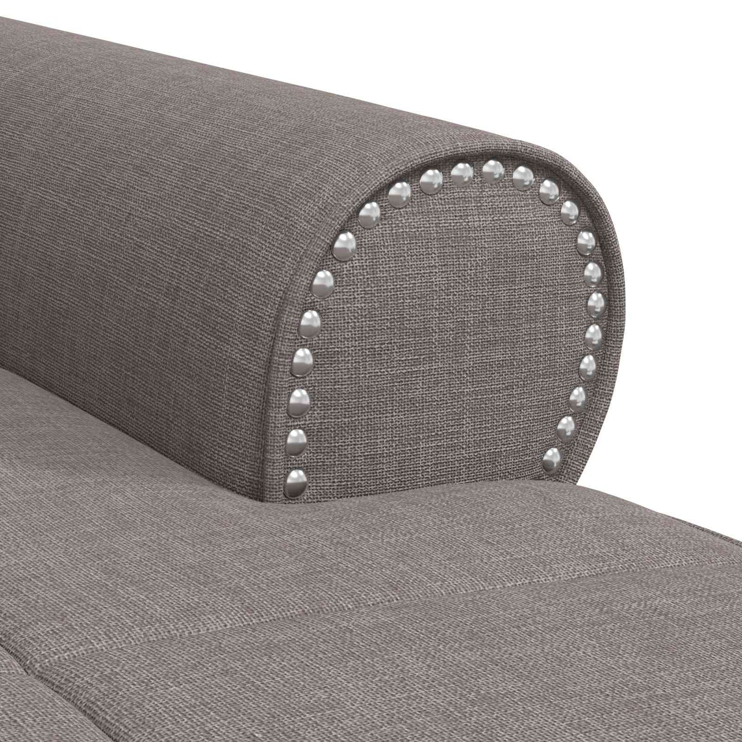 Chaise Lounge met kussen Taupe 91 x 157 x 91 cm Stof