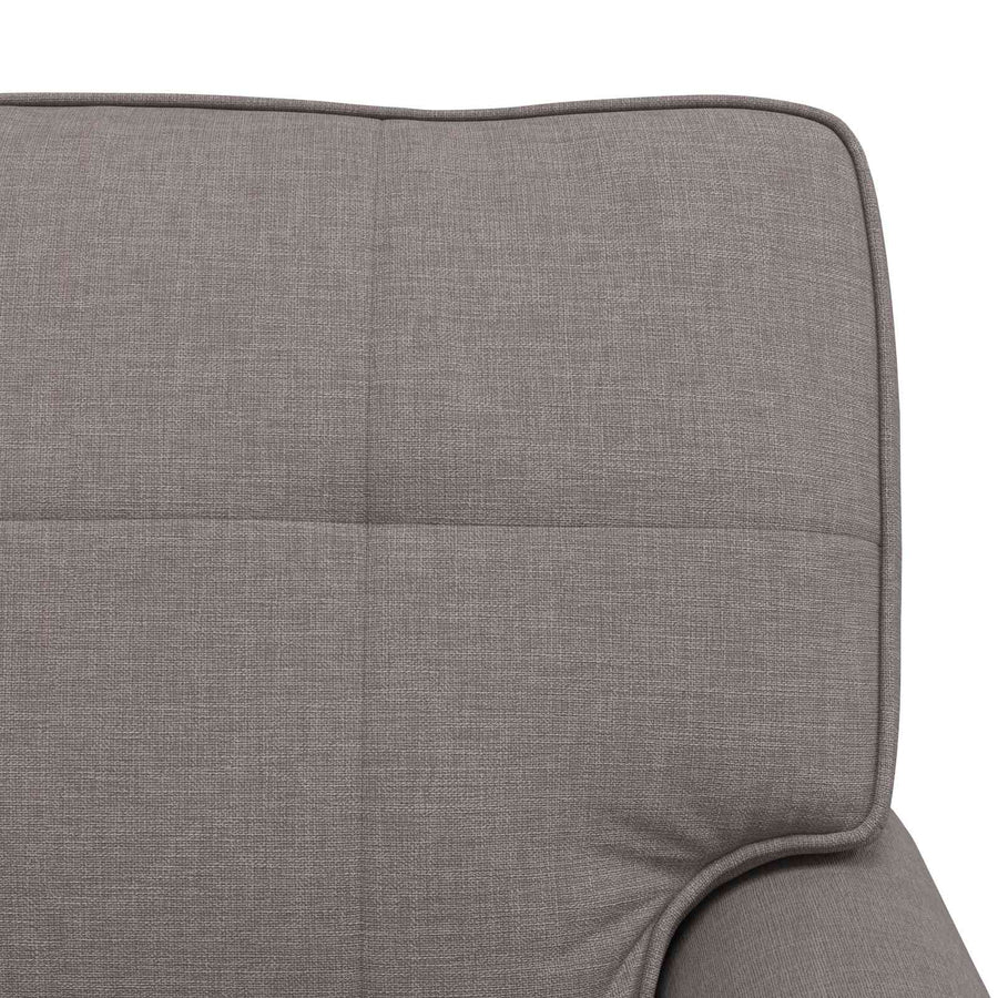 Chaise Lounge met kussen Taupe 91 x 157 x 91 cm Stof
