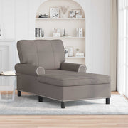Chaise lounge taupe 91x157x91 cm stof