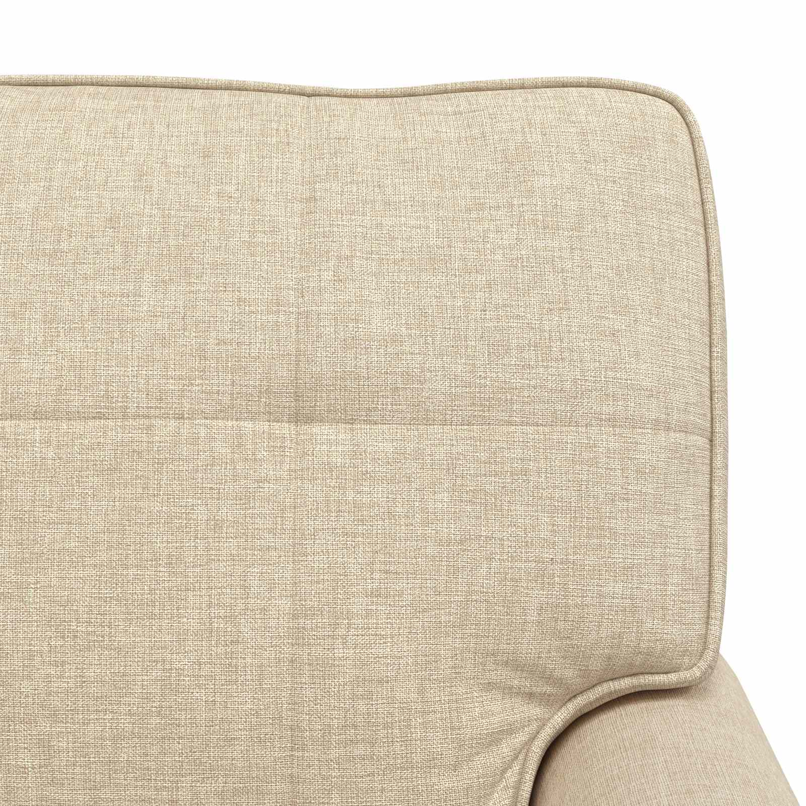 Chaise Lounge met kussen Crème 91 x 157 x 91 cm Stof