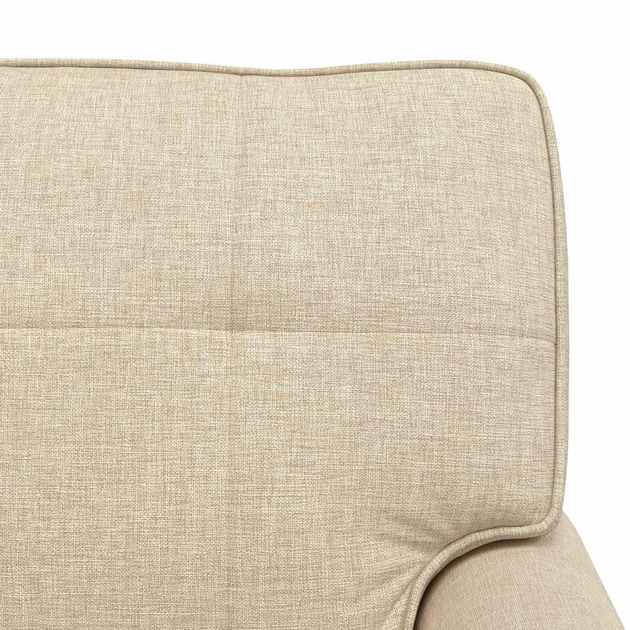 Chaise Lounge met kussen Crème 91 x 157 x 91 cm Stof