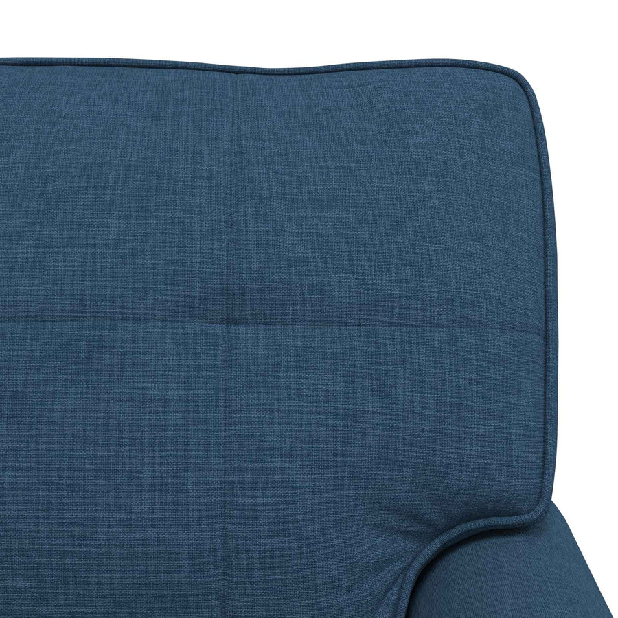 Chaise Lounge met kussen Blauw 91 x 157 x 91 cm Stof