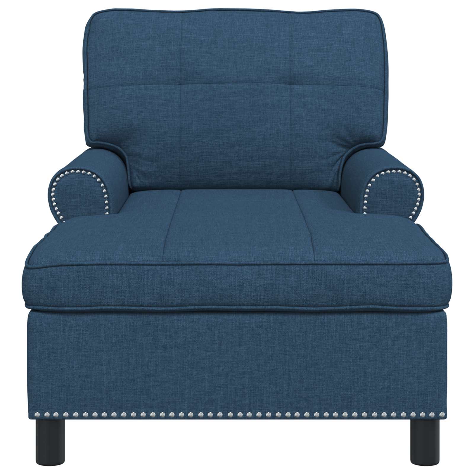 Chaise Lounge met kussen Blauw 91 x 157 x 91 cm Stof