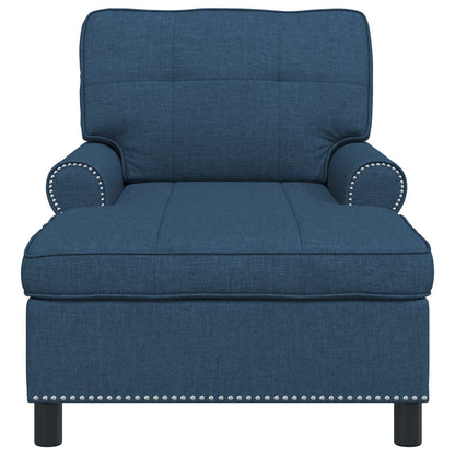 Chaise Lounge met kussen Blauw 91 x 157 x 91 cm Stof