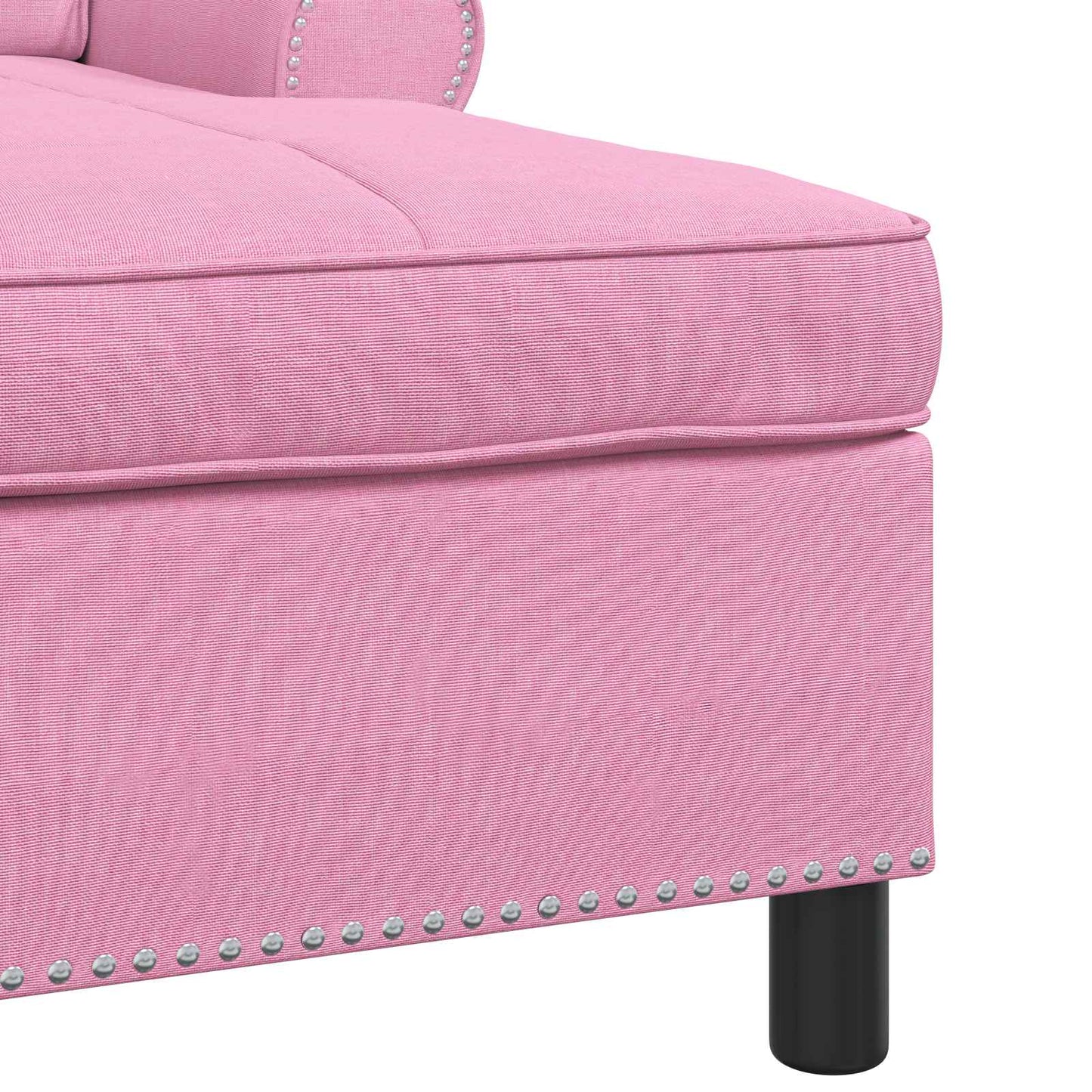 Chaise Lounge met kussen Roze 91 x 157 x 91 cm Stof