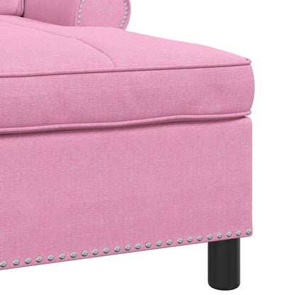 Chaise Lounge met kussen Roze 91 x 157 x 91 cm Stof