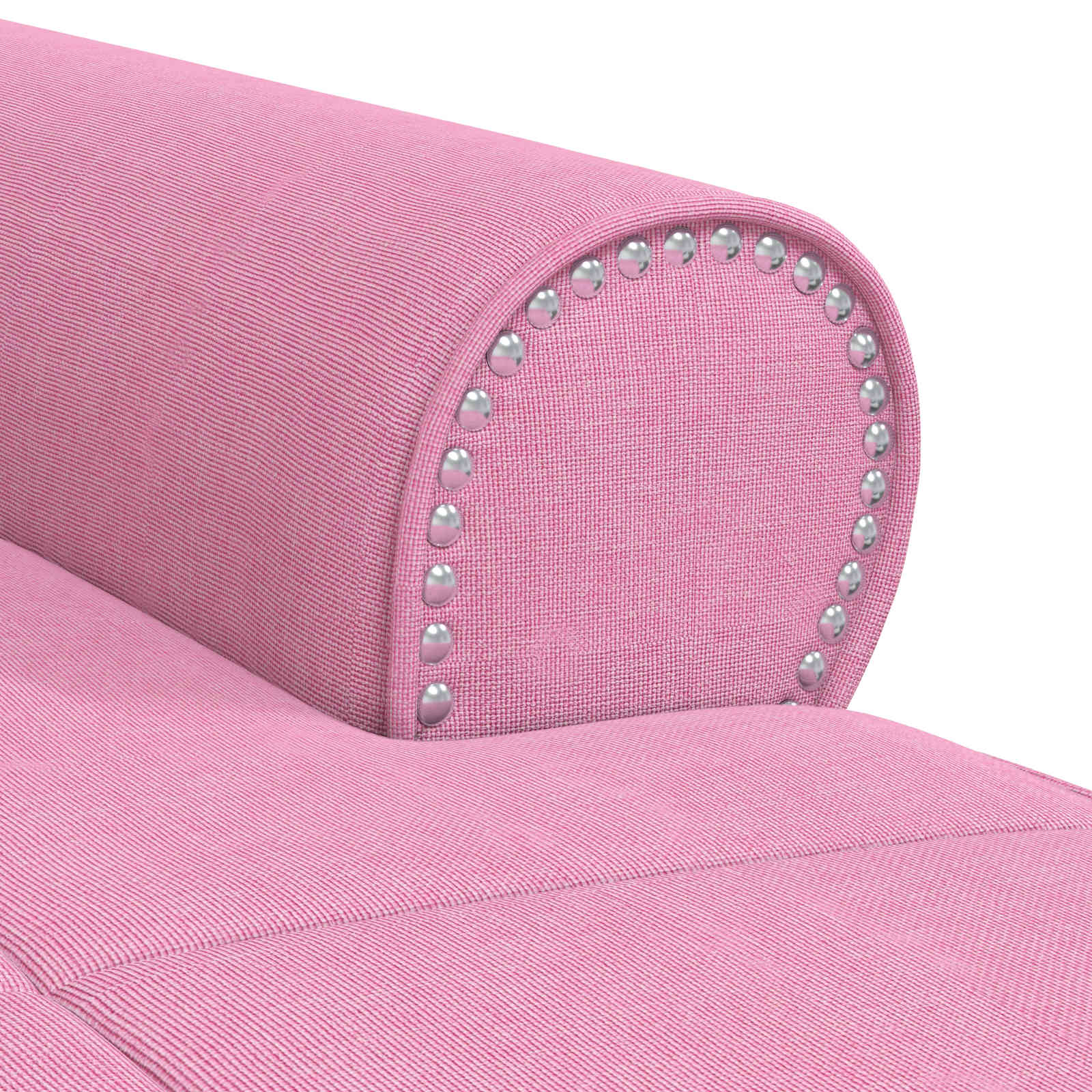 Chaise Lounge met kussen Roze 91 x 157 x 91 cm Stof