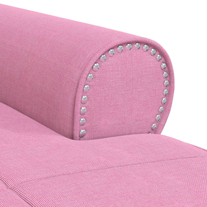 Chaise Lounge met kussen Roze 91 x 157 x 91 cm Stof
