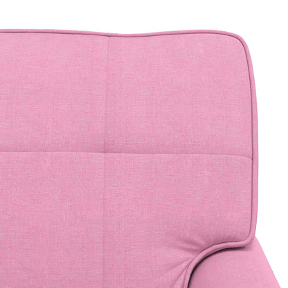 Chaise Lounge met kussen Roze 91 x 157 x 91 cm Stof