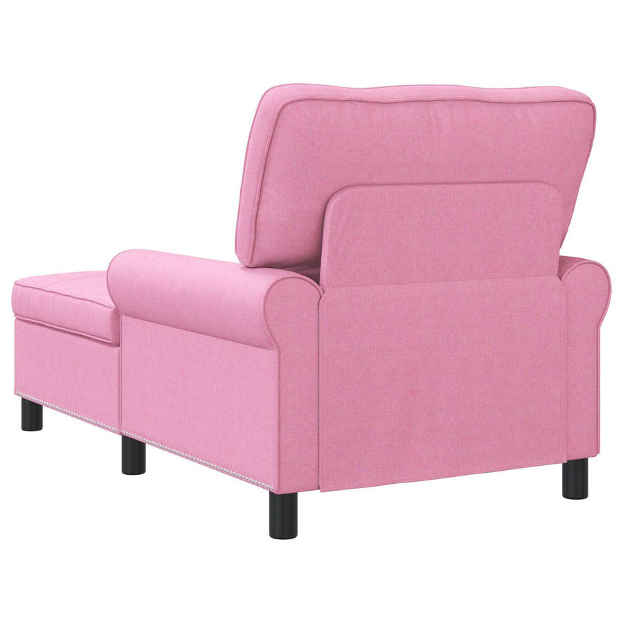 Chaise Lounge met kussen Roze 91 x 157 x 91 cm Stof