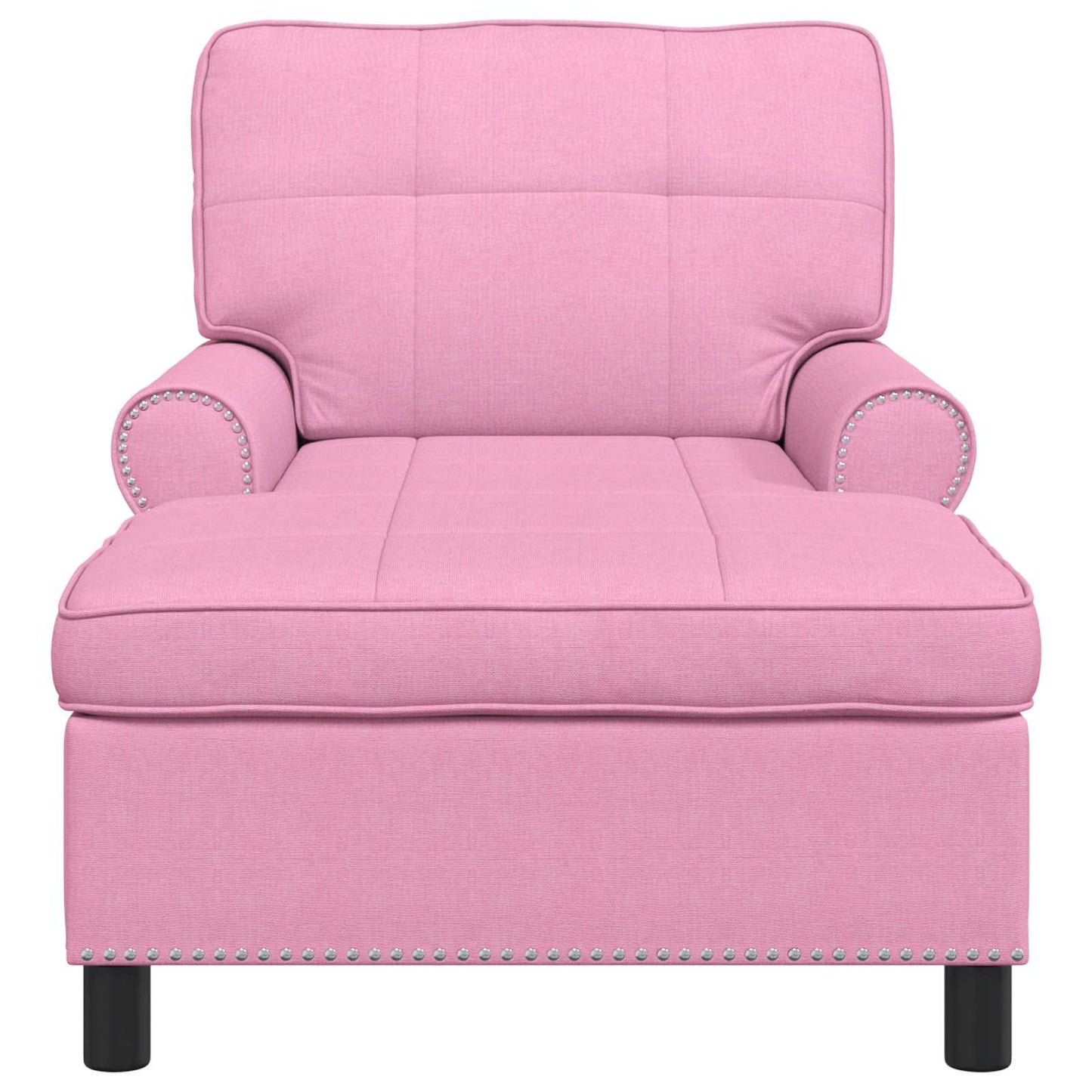 Chaise Lounge met kussen Roze 91 x 157 x 91 cm Stof
