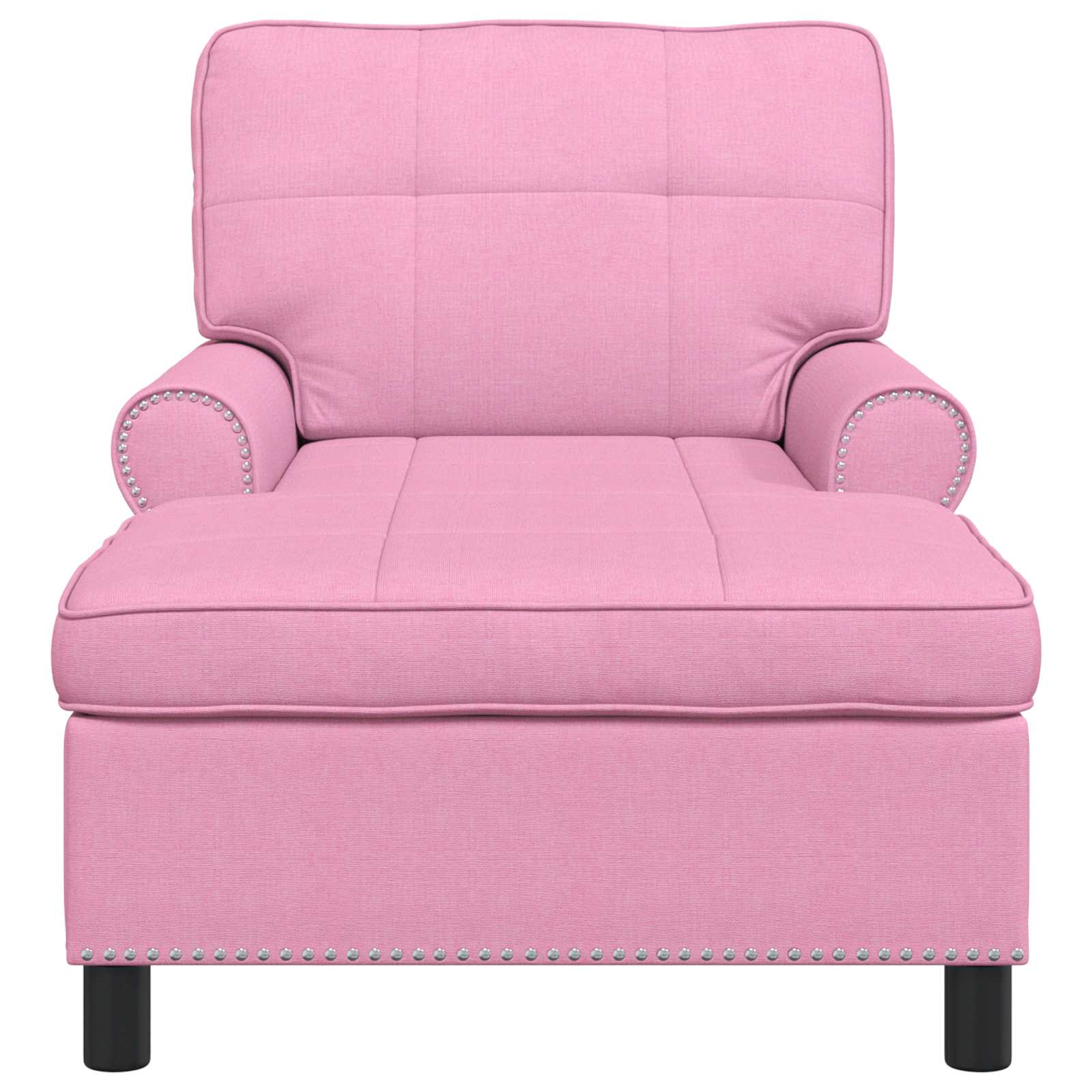 Chaise Lounge met kussen Roze 91 x 157 x 91 cm Stof