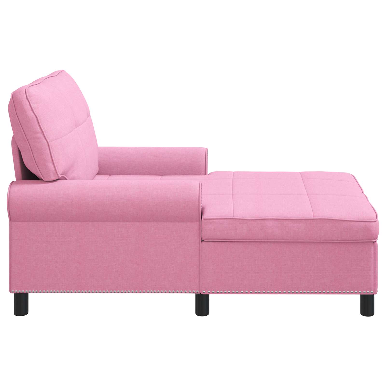 Chaise Lounge met kussen Roze 91 x 157 x 91 cm Stof