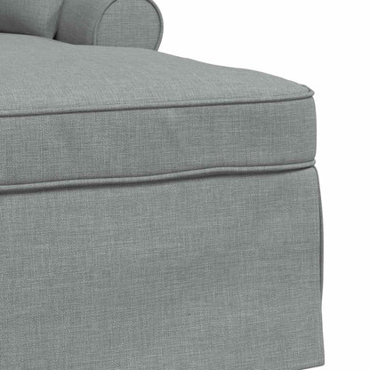 Chaise Lounge Met Rok 91 X 157 X 91 Cm Stof Lichtgrijs
