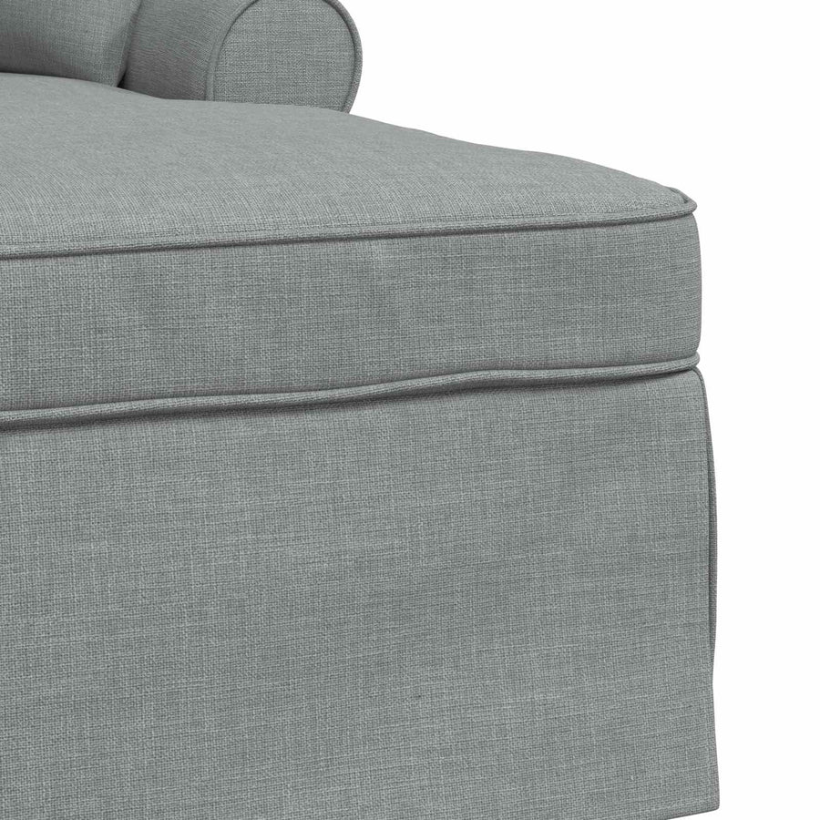Chaise Lounge Met Rok 91 X 157 X 91 Cm Stof Lichtgrijs
