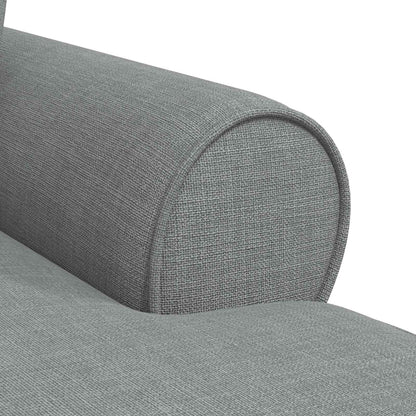 Chaise Lounge Met Rok 91 X 157 X 91 Cm Stof Lichtgrijs