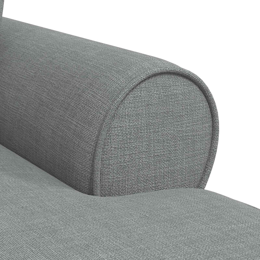 Chaise Lounge Met Rok 91 X 157 X 91 Cm Stof Lichtgrijs