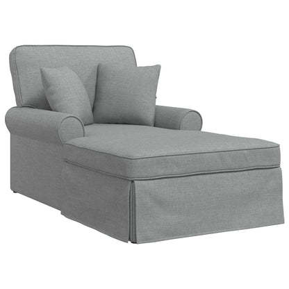 Chaise Lounge Met Rok 91 X 157 X 91 Cm Stof Lichtgrijs